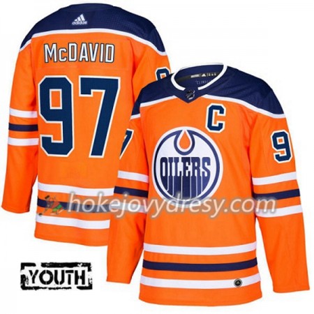 Dětské Hokejový Dres Edmonton Oilers Connor McDavid 97 Adidas 2017-2018 Oranžová Authentic